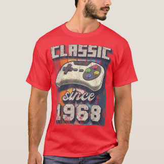 T-shirt Classic 1968 54e Anniversaire Retro Video Game Con