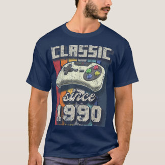 T-shirt Classic 1990 32e Anniversaire Retro Video Game Con