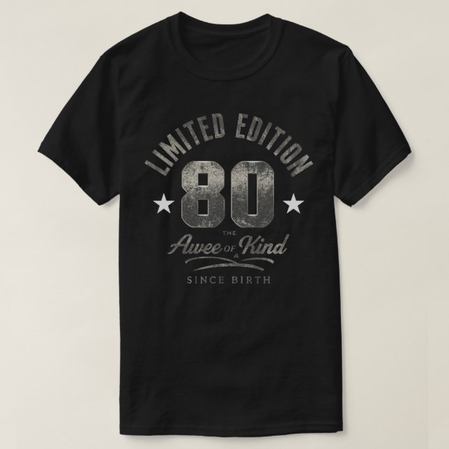 T-shirt Classic 80 Awesome Depuis Birth Limited Tee (Design devant)