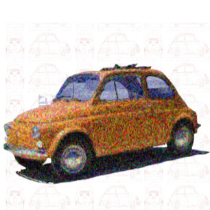T-shirt Classic Fiat 500 en bleu