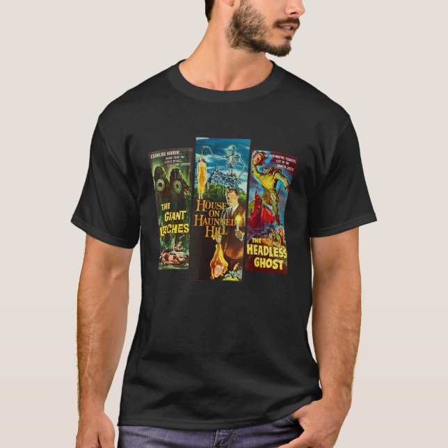 T-shirt Classic Halloween Monster Poster Horror Movie (Devant)