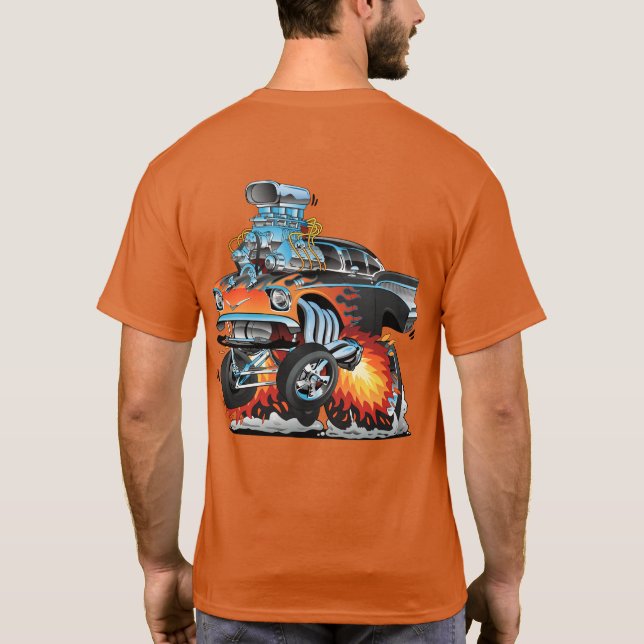 T-shirt Classic Hotrod Cinquante Style Gasser Drag Racing (Dos)