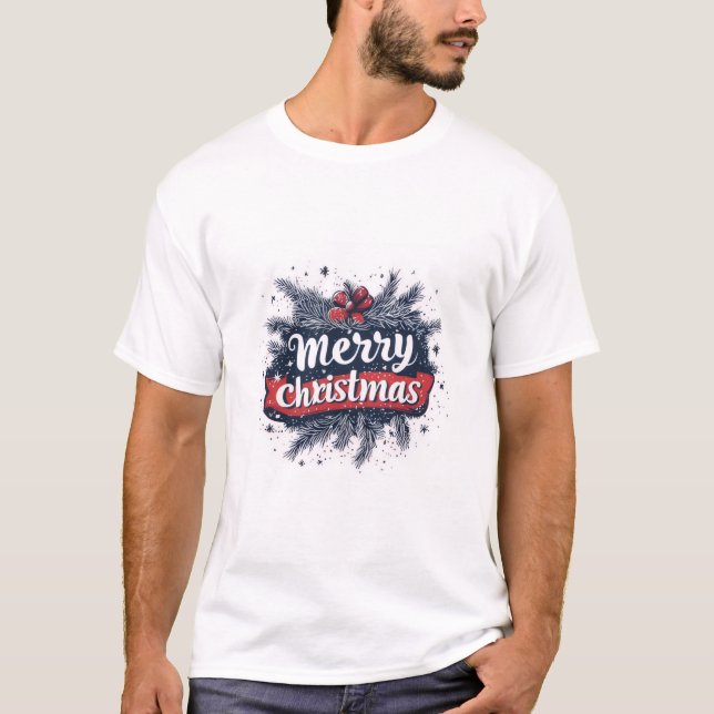 T-shirt Classic Merry Christmas T-Shirt” (Devant)