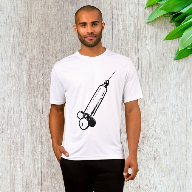 T-shirt Classic Syringe Sketch Medical Equipment (Créateur téléchargé)