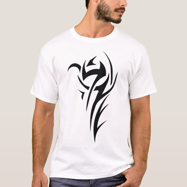 T-shirt Classic Tattoo Inspired Line Art Design (Devant)