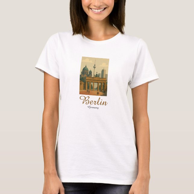 T-shirt Classic Vintage Berlin Allemagne (Devant)
