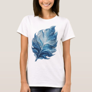 T-shirt Classique Argent BLUE STAR LEAF Design Moderne