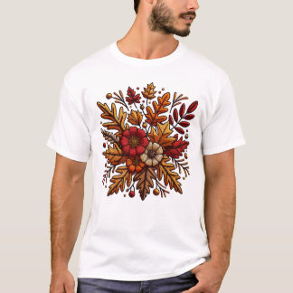 T-shirt classique avec broderie florale