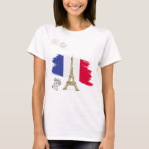 T-shirt classique avec tour effilée Romance