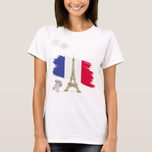 T-shirt classique avec tour effilée Romance
