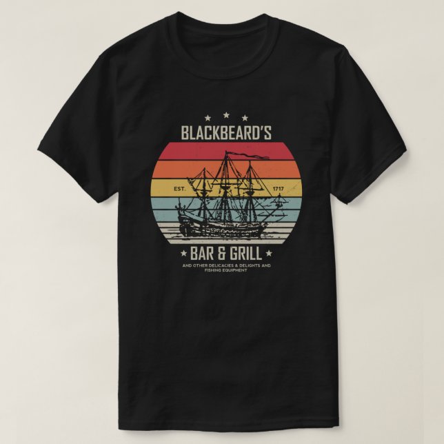 T-shirt classique Blackbeard’s Bar and Grill (Design devant)