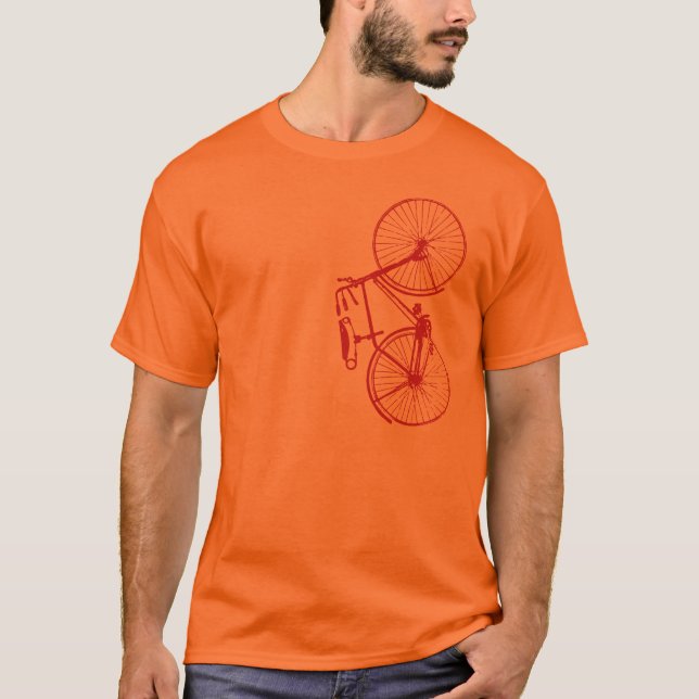 T-shirt classique de la bicyclette des hommes (Devant)