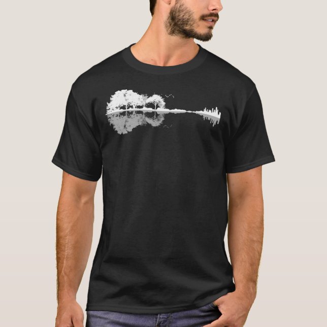 T-shirt classique de la Guitare Nature (Devant)