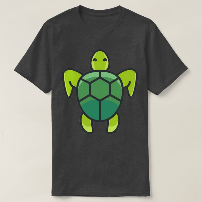 T-shirt classique de la tortue verte (Design devant)