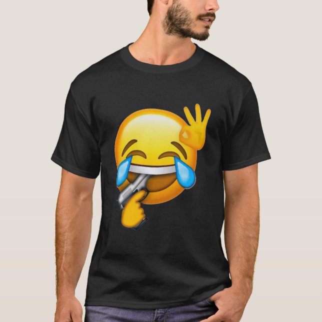 T-shirt classique de l'Emoji de rire (Devant)