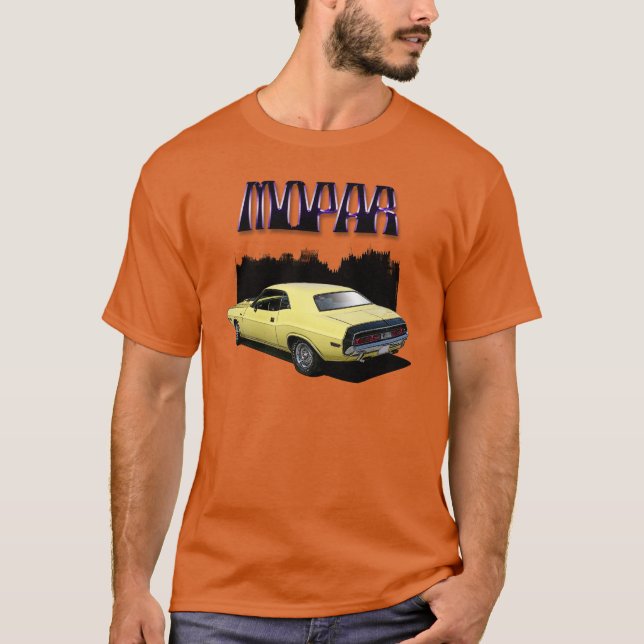 T-shirt classique de voiture de challengeur de (Devant)