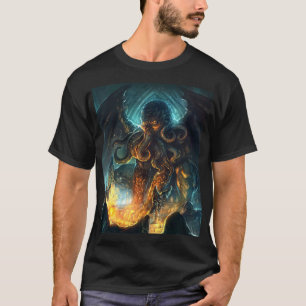 T-shirt classique design Cthulhu de Lovecraft