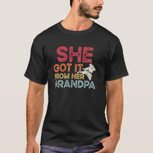 T-shirt Classique Elle L'A Eu De Son Grand-Père De Karaté