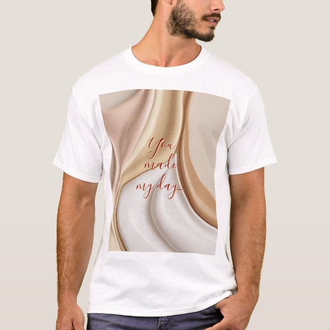 T-shirt classique en graphisme abstrait (Devant)