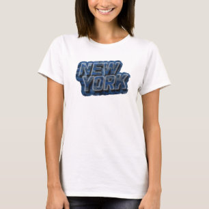 T-shirt Classique Navy NEW YORK Design de Texte