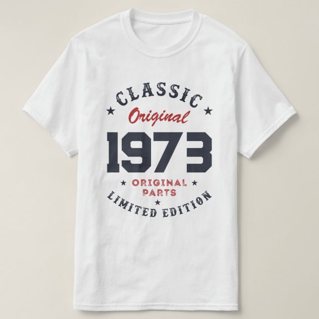 T-shirt Classique original Customisé cadeau d'anniversaire (Design devant)