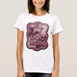 T-shirt Classique Rose DOG MOM Art à Porter