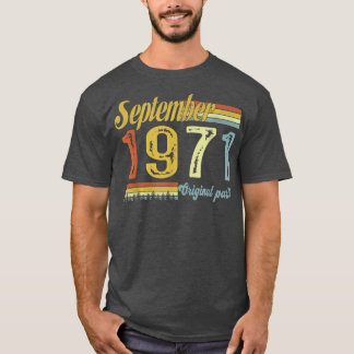 T-shirt Classique Septembre 1971 Bonne 50e Anniversaire Ar