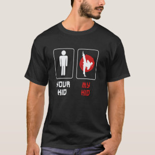 T-shirt Classique Ton Enfant Mon Enfant Fier Papa Karaté K