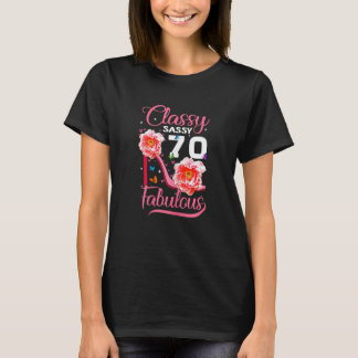 T-shirt Classy Sassy 70 Fabuleux 70e Anniversaire Partie