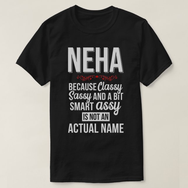 T-shirt Classy sassy et un peu intelligent Assy NEHA Perso (Design devant)