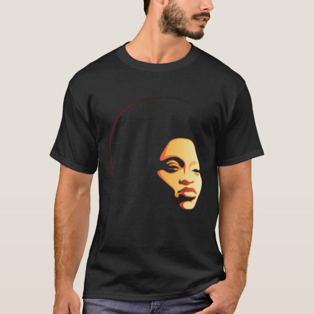 T-shirt Classy Womens African Head Wrap Black Pride  Soul  (Devant)