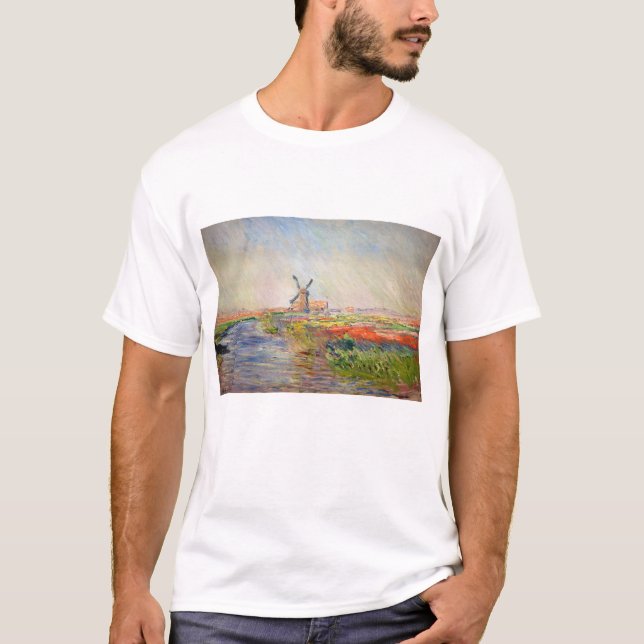 T-shirt Claude Monet - Champ de Tulipes en Hollande (Devant)
