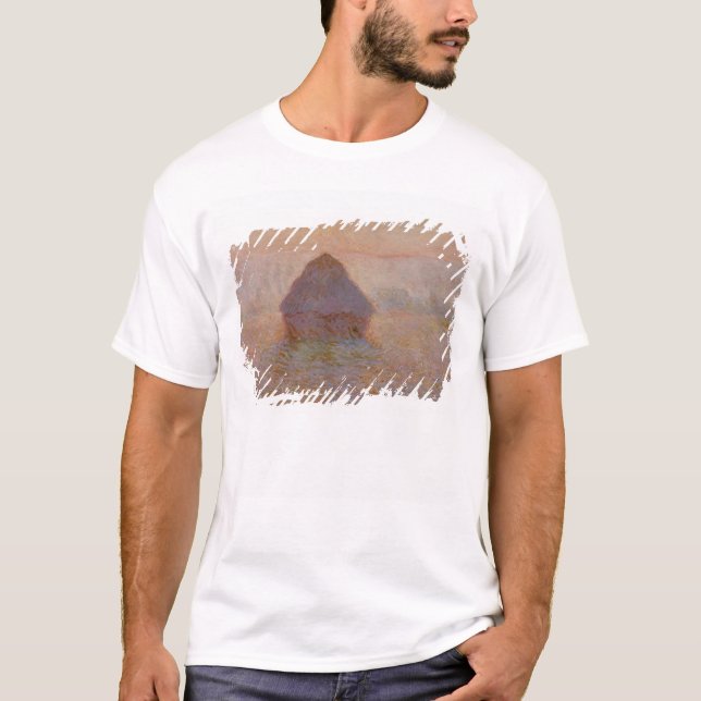 T-shirt Claude Monet | Grainstack, Sun dans la brume (Devant)