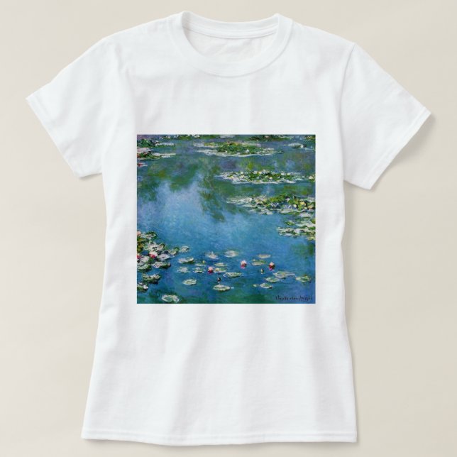T-shirt Claude Monet Water Lilies GalleryHD Fine Art (Design devant)