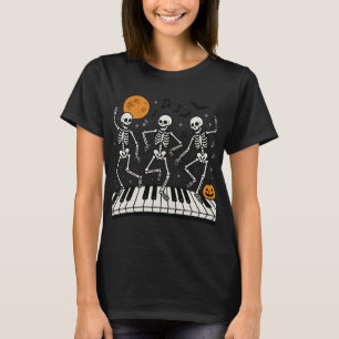 T-shirt Clavier Dancing Skeletons Enseignant de musique