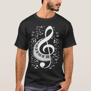 T-shirt Clavier de clé de sol Notes de musique classique P