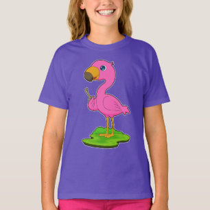 T-shirt Clé de Flamant rose