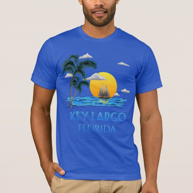 T-shirt Clé de voile Largo Florida Keys (Devant)