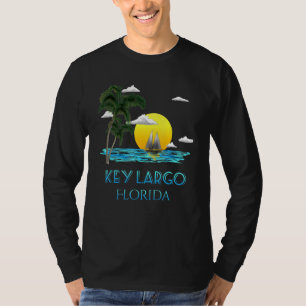 T-shirt Clé de voile Largo Floride Keys Beach Sunset