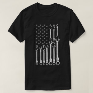 T-shirt Clé et écrou vintage motif industriel outil indust