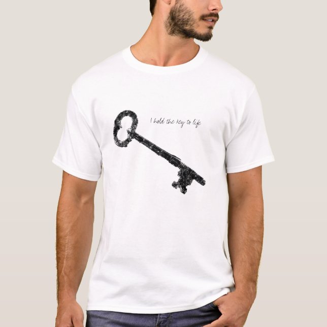 T-shirt Clé, je tiens la clé sur la vie (Devant)