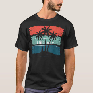 T-shirt Clé Lido Vintage Floride Été Plage Palmier