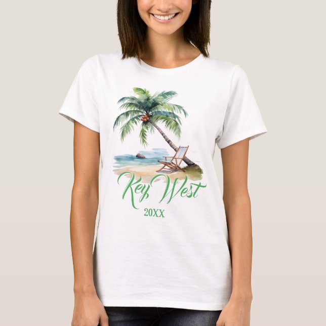 T-shirt Clé personnalisée West Beach (Devant)