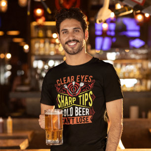 T-shirt Clear Eyes Sharp Tips Cold Beer ne peut pas perdre