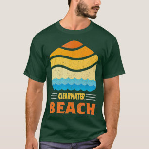 T-shirt Clearwater Beach Floride - Vagues Vintages Graphis