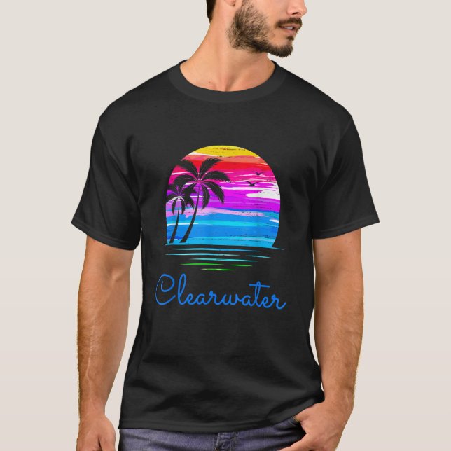 T-shirt Clearwater Florida Famille Vacances Plage Correspo (Devant)