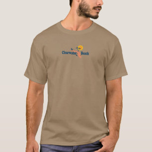 T-shirt Clearwater la Floride - conception de carte