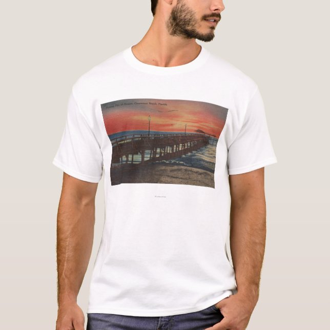 T-shirt Clearwater, la Floride - vue de coucher du soleil (Devant)
