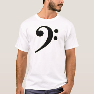 T-shirt Clef basse noire