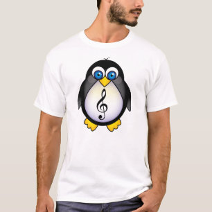 T-shirt Clef triple de pingouin de musique